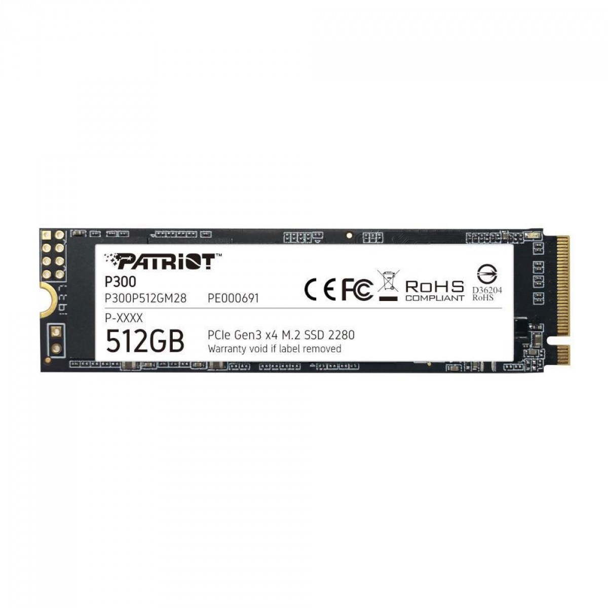 Hd Ssd 0512 Gb M.2 Patriot Sata Nvme 2280 Pcie Gen 3 X4 P300