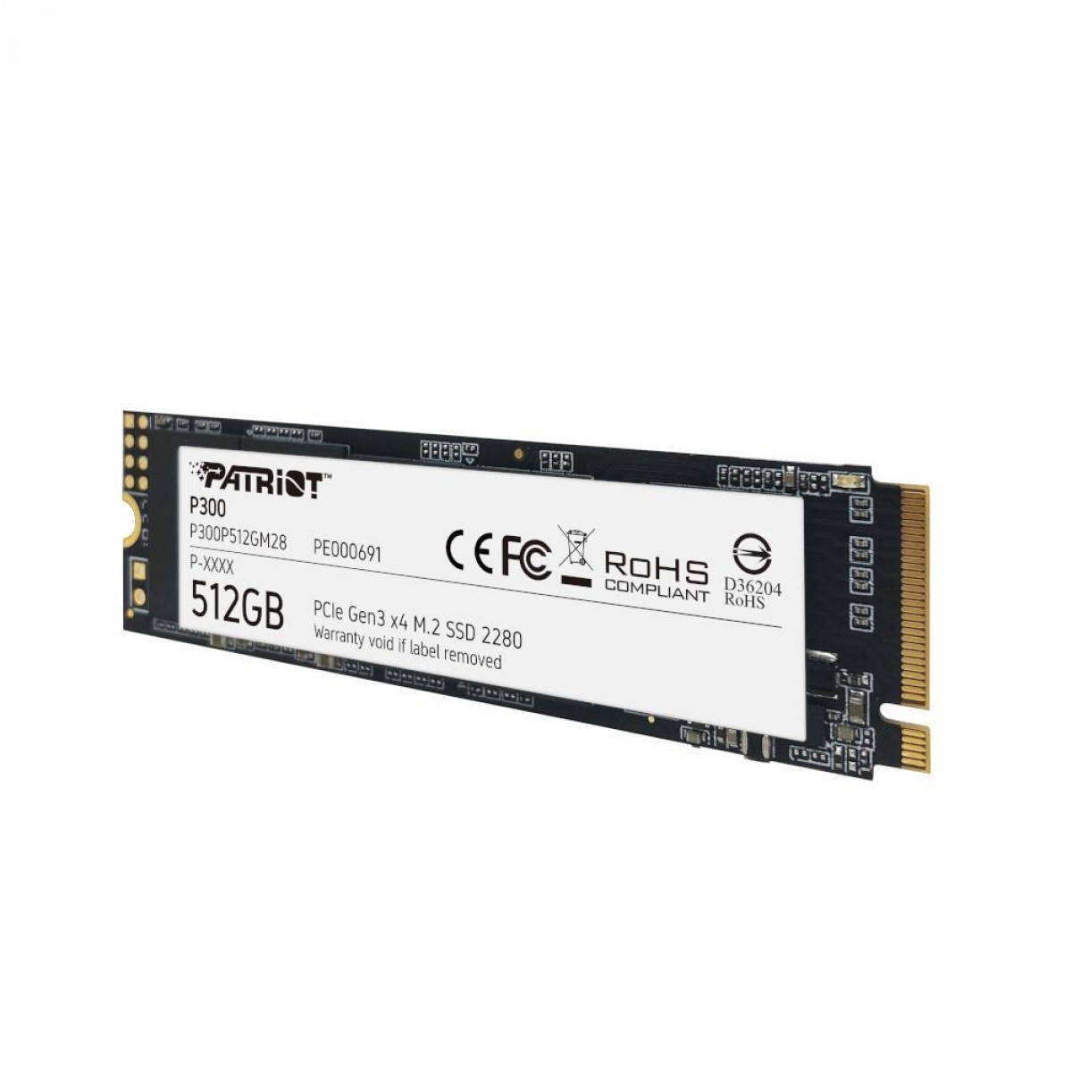 Hd Ssd 0512 Gb M.2 Patriot Sata Nvme 2280 Pcie Gen 3 X4 P300