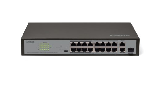 Switch 16p 10/100+2p Giga E 1p Sfp Sf1821 Poe Intelbras