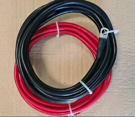 Cabo Eletrico Olhal M8 10mm 2.3m 60a P/inversor Pt/vm Intelb