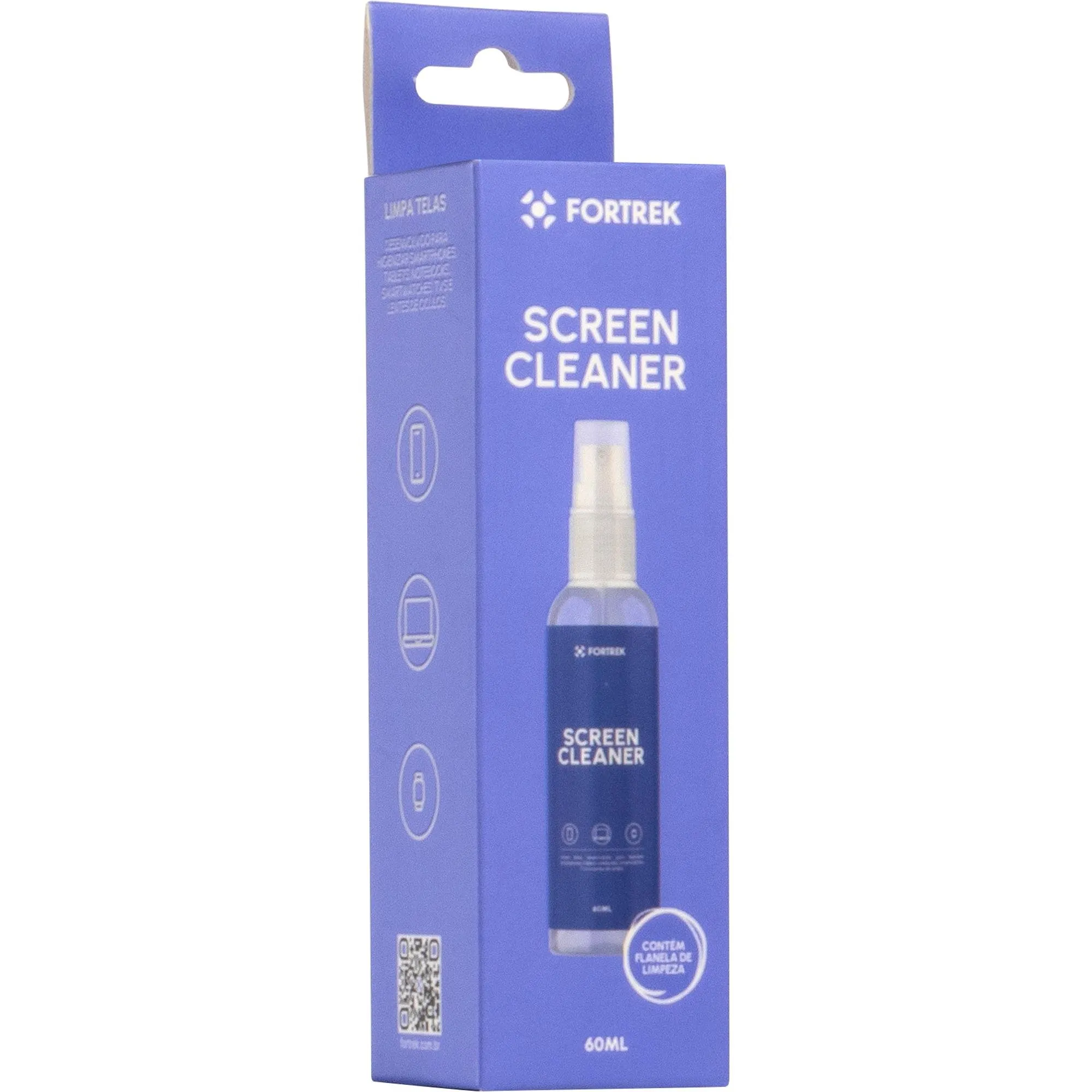 Kit Limpeza Telas Lcd/dvd/tec 60ml Fortrek (84569)