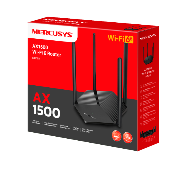 Roteador Dual Band Ax 1500 Mr60x Wi-fi 6 Gigabit Merc