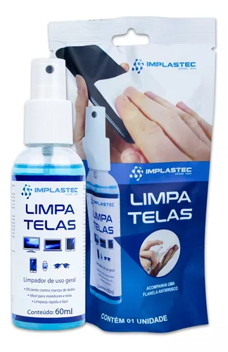 Kit Limpeza Telas Lcd/dvd/tec 60ml Implastec (48817)