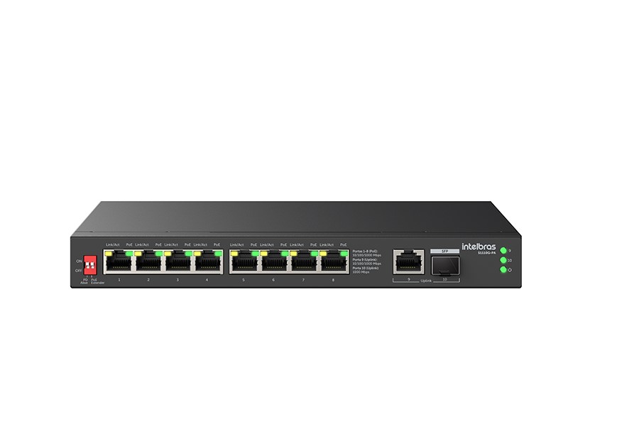 Switch 10p 10/100/1000 S1110g-pa 1sfp Nao Ger Intelbras