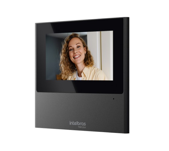 Terminal Interno Video Porteiro Ip Tvip2210 Preto Intelbras